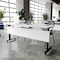 Flash Furniture Palmer 72in. x 24in. HD Nesting Table w/T-Legs, Modesty Panel, 1in. Thick White Tabletop, Blk Frame MT-M7224-T-LEG-WHTBLK-GG - alternate 2